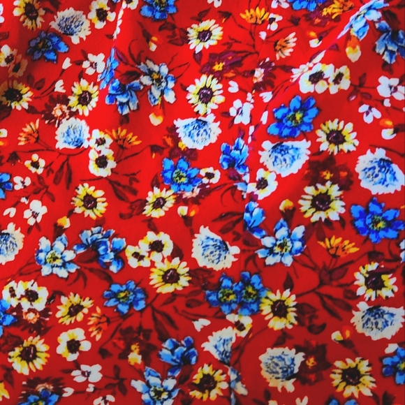 Flower pattern cropped top summer matching shorts set - Picture 3 of 4